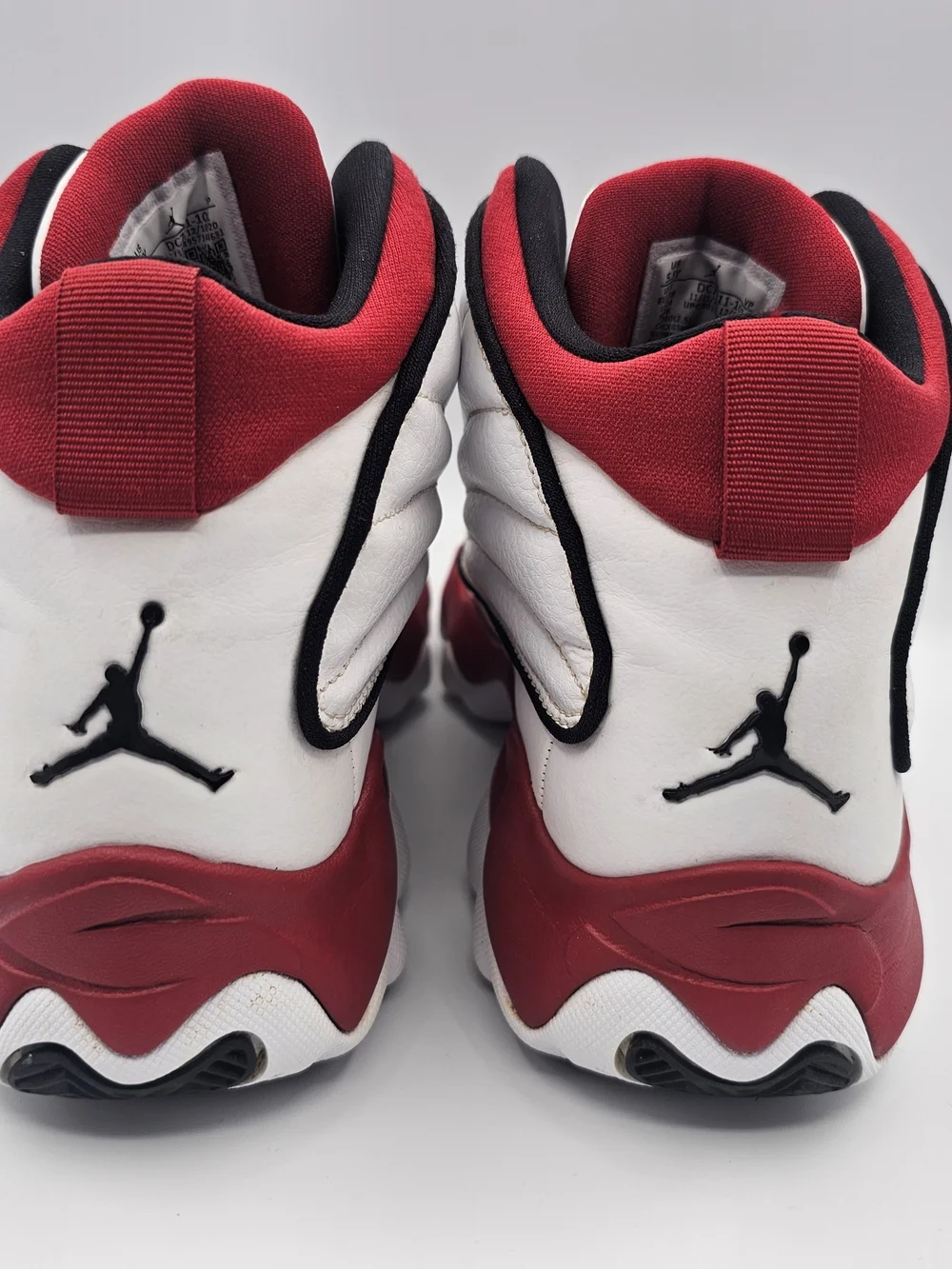 Jordan Strong White/Red Basketball Shoes 5.5Y